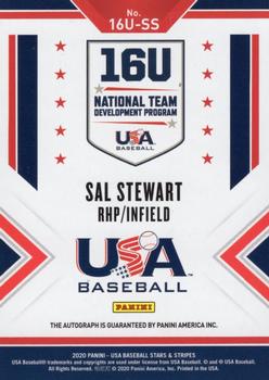 2020 Panini USA Baseball Stars & Stripes - 16U National Team Development Program Signatures #16U-SS Sal Stewart Back
