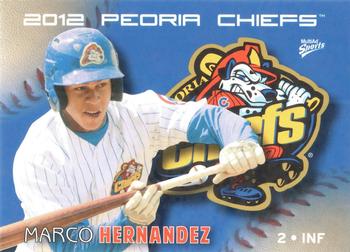 2012 MultiAd Peoria Chiefs #14 Marco Hernandez Front