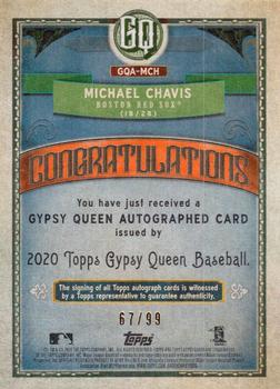 2020 Topps Gypsy Queen - Autographs GQ Logo Swap #GQA-MCH Michael Chavis Back