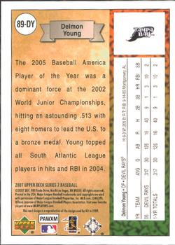 2007 Upper Deck - 1989 Rookie Reprints #89-DY Delmon Young Back