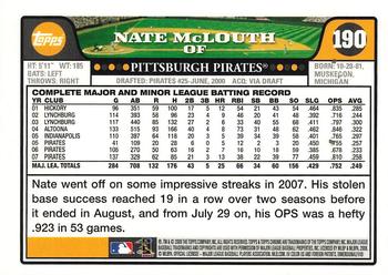 2008 Topps Chrome - National Convention #190 Nate McLouth Back