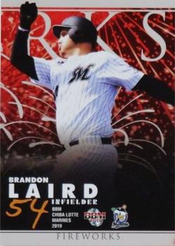 2019 BBM Chiba Lotte Marines - Fireworks #FW3 Brandon Laird Front