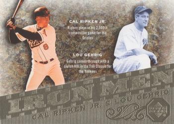 2007 Upper Deck - Iron Men #IM6 Cal Ripken Jr. / Lou Gehrig Front