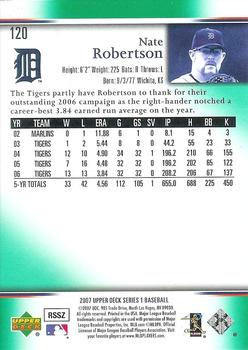 2007 Upper Deck - Predictor Edition Green #120 Nate Robertson Back