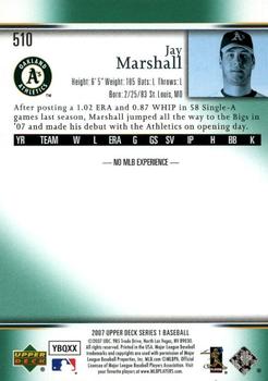 2007 Upper Deck - Predictor Edition Green #510 Jay Marshall Back