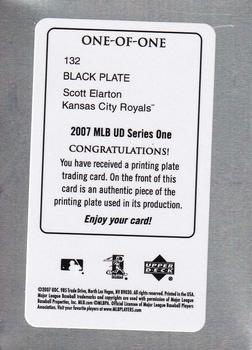 2007 Upper Deck - Printing Plates Black #132 Scott Elarton Back