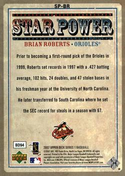 2007 Upper Deck - Star Power #SP-BR Brian Roberts Back
