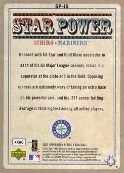 2007 Upper Deck - Star Power #SP-IS Ichiro Back