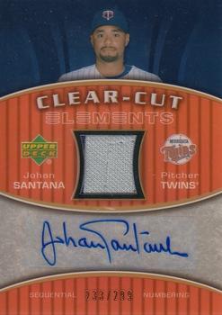 2007 Upper Deck Elements - Clear Cut Elements Bronze #CCE-SA Johan Santana Front