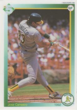 1992 High 5 Reusable Decals - Prototypes #NNO Jose Canseco Front