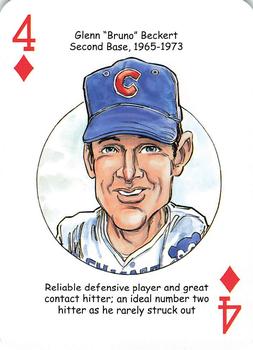 2018 Hero Decks Chicago Cubs Baseball Heroes Playing Cards  #4♦ Glenn Beckert Front