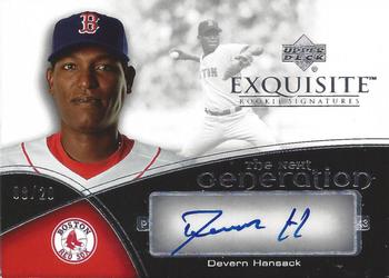 2007 Upper Deck Exquisite Collection Rookie Signatures - The Next Generation Signatures #TNG-DH Devern Hansack Front