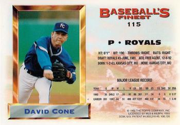 1993 Finest #115 David Cone Back