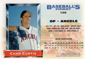 1993 Finest #146 Chad Curtis Back