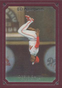 2007 Upper Deck Masterpieces - Pinot Red #19 Ozzie Smith Front