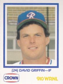 1987 Richmond Braves #NNO David Griffin Front