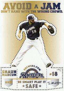 2011 Milwaukee Brewers Police - West Allis Police #NNO Shaun Marcum Front