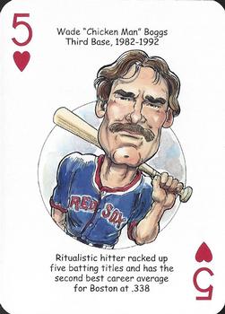 2015 Hero Decks Boston Red Sox Baseball Heroes Playing Cards #5♥️ Wade Boggs Front