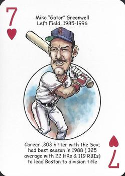 2015 Hero Decks Boston Red Sox Baseball Heroes Playing Cards #7♥️ Mike Greenwell Front