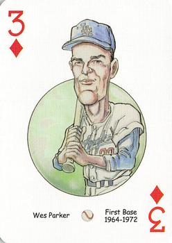 2005 Hero Decks Los Angeles & Brooklyn Dodgers Baseball Heroes Playing Cards #3♦ Wes Parker Front