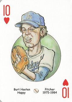 2005 Hero Decks Los Angeles & Brooklyn Dodgers Baseball Heroes Playing Cards #10♥ Burt Hooton Front