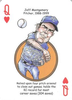 2015 Hero Decks Kansas City Royals Baseball Heroes Playing Cards #Q♥ Jeff Montgomery Front