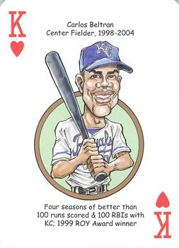 2015 Hero Decks Kansas City Royals Baseball Heroes Playing Cards #K♥ Carlos Beltran Front