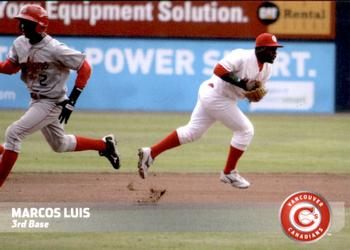 2010 Grandstand Vancouver Canadians #NNO Marcos Luis Front