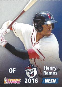 2016 Dunkin' Donuts NESN Pawtucket Red Sox #NNO Henry Ramos Front
