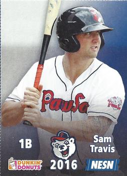 2016 Dunkin' Donuts NESN Pawtucket Red Sox #NNO Sam Travis Front