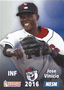 2016 Dunkin' Donuts NESN Pawtucket Red Sox #NNO Jose Vinicio Front