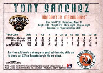 2010 Grandstand Florida State League Top Prospects #21 Tony Sanchez Back
