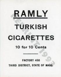 1993 1909 Ramly Cigarettes T204 (Reprint) #NNO George Howard Back