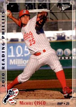 2010 MultiAd Reading Phillies #9 Michael Cisco Front