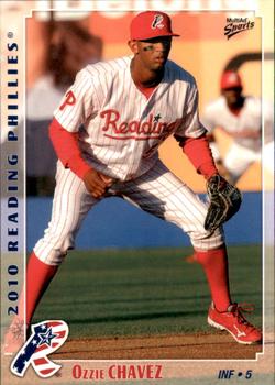 2010 MultiAd Reading Phillies SGA #8 Ozzie Chavez Front