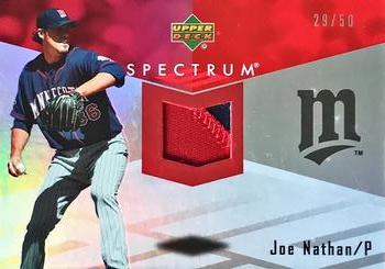 2007 Upper Deck Spectrum - Swatches Patches #SSW-JN Joe Nathan Front