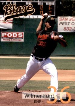 2010 Bakersfield Blaze #NNO Wilmer Font Front