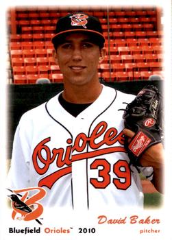 2010 Grandstand Bluefield Orioles #NNO David Baker Front