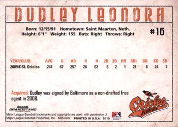 2010 Grandstand Bluefield Orioles #NNO Dudley Leonora Back