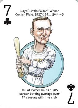 2013 Hero Decks Pittsburgh Pirates Baseball Heroes Playing Cards #7♣ Lloyd Waner Front