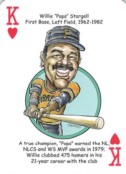 2013 Hero Decks Pittsburgh Pirates Baseball Heroes Playing Cards #K♥ Willie Stargell Front