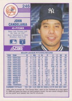 1989 Score - Promos #246 John Candelaria Back