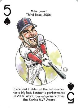 2007 Hero Decks Boston Red Sox World Champions Baseball Heroes Playing Cards #5♠ Mike Lowell Front