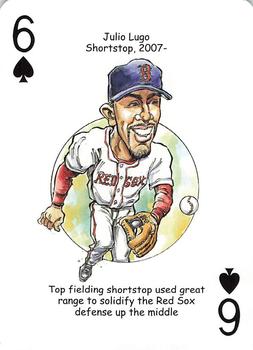 2007 Hero Decks Boston Red Sox World Champions Baseball Heroes Playing Cards #6♠ Julio Lugo Front