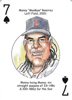 2007 Hero Decks Boston Red Sox World Champions Baseball Heroes Playing Cards #7♠ Manny 
