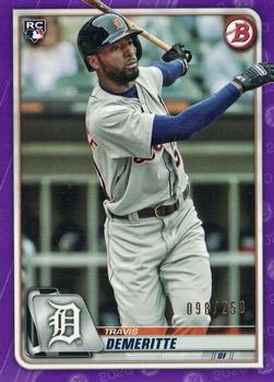 2020 Bowman - Purple #16 Travis Demeritte Front