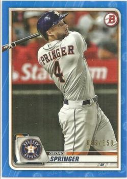 2020 Bowman - Blue #41 George Springer Front