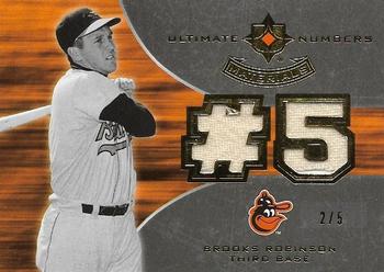 2007 Upper Deck Ultimate Collection - Ultimate Numbers Materials #UNM-BK Brooks Robinson Front