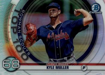 2020 Bowman - Chrome Bowman Scouts Top 100 #BTP-68 Kyle Muller Front