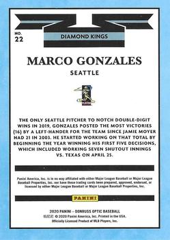 2020 Donruss Optic #22 Marco Gonzales Back